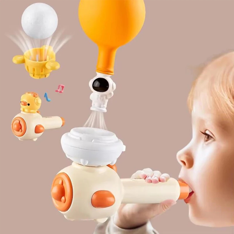 Kids Nature Education - モンテッソーリおもちゃ 子供用 ホイッスルボール吹きフローティングブローパイプボール付き スリーインワン感覚微細運動能力教育玩具