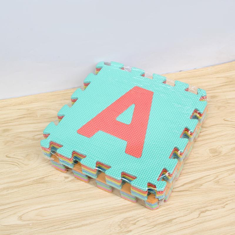 Number Puzzle Foam - 赤ちゃん用クロールマット、キッズプレイルームアクティビティ、無毒PEフォームパズルプレイマット、教育的なアルファベットと数字の模様付き