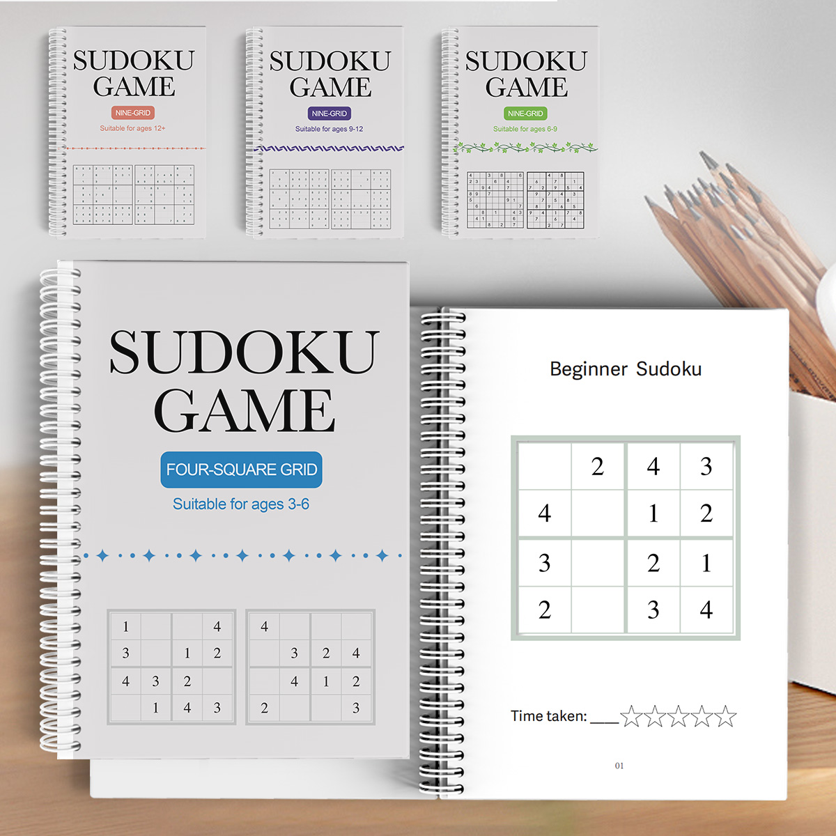 Kids Education Level - 楽しくて教育的な子供向け数独パズルブック: 子供の脳トレと論理スキルの開発のための簡単から難しいレベルまで