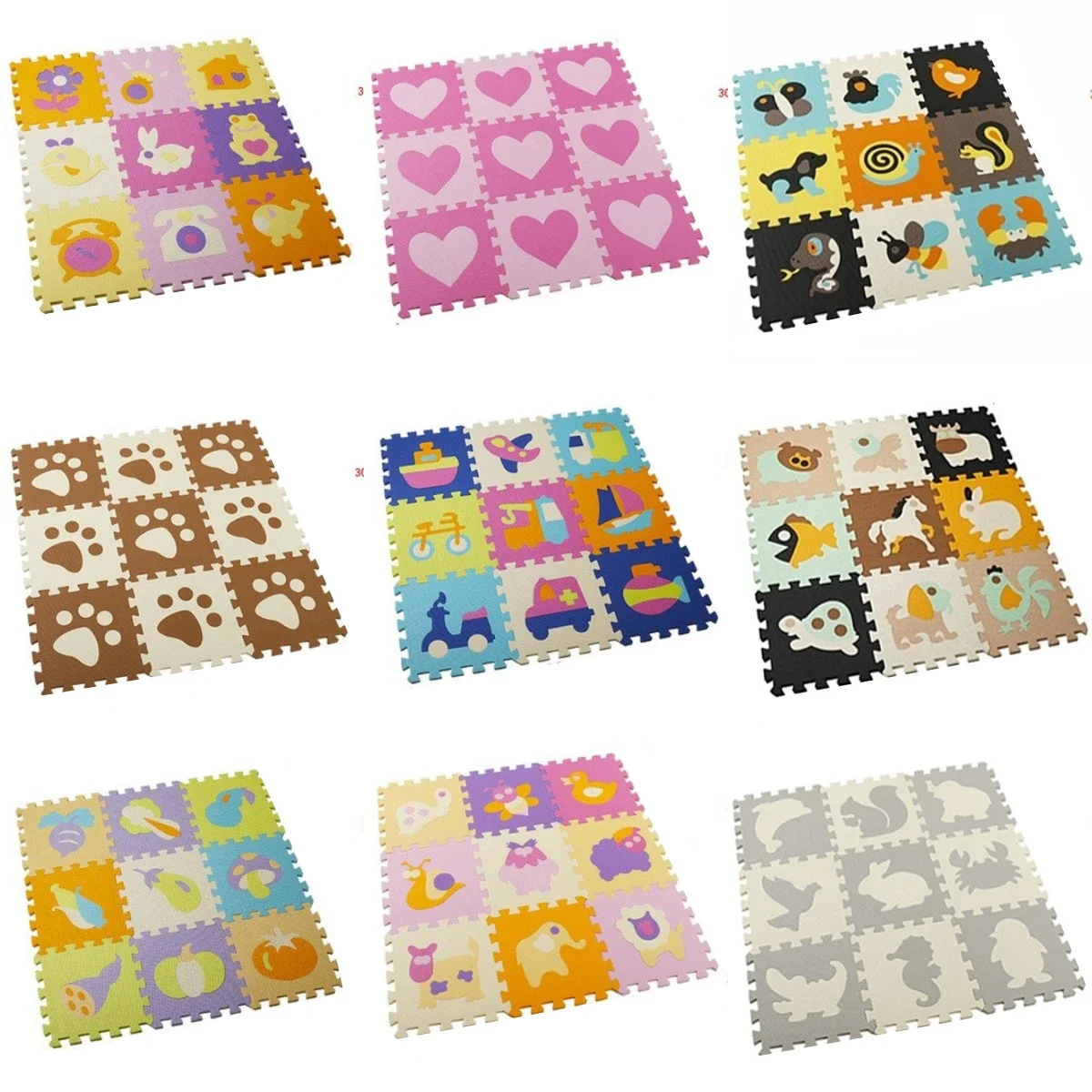 Number Puzzle Foam - ババフォームベビーマット,30x30cm,パズル,インターロッキングタイル,教育,アルファベット,数字,アクティビティ,gam