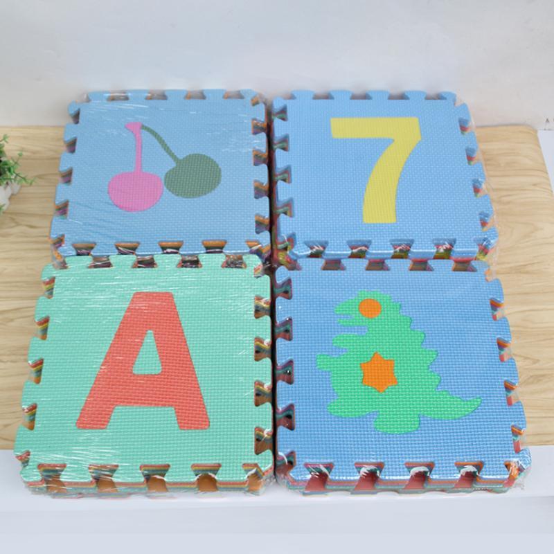 Number Puzzle Foam - 無毒PEフォーム製プレイマット アルファベット数字パズルマット 知育ベビー用クロールパッド キッズプレイルームアクティビティ用品