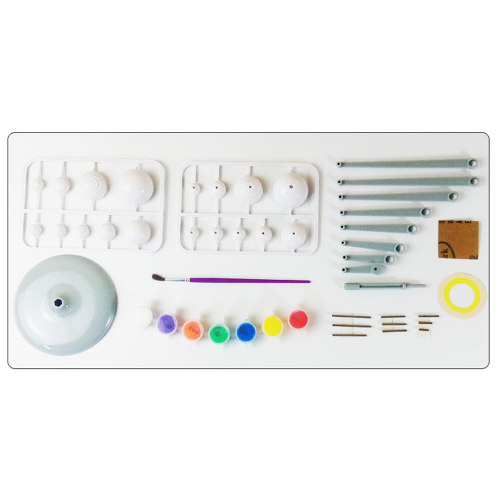 Solar System Model - 9つの惑星ソーラーシステムDIY教育科学キット 子供向け認知学習セット 3歳児向け誕生日プレゼント ソーラーシステムモデル