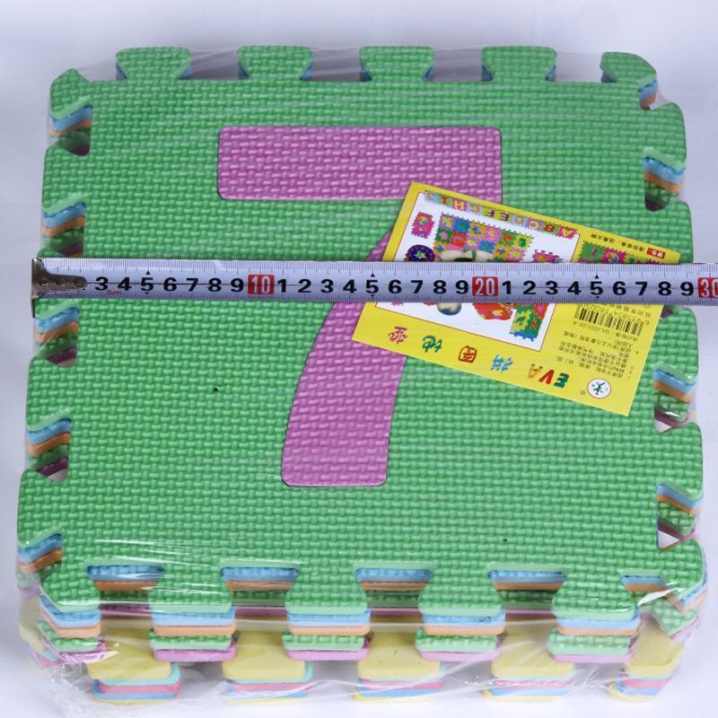 Number Puzzle Foam - 連結式PEフォームパズルプレイマット、無毒で教育的なアルファベットと数字のデザイン、家庭用ベビープレイゾーン向け