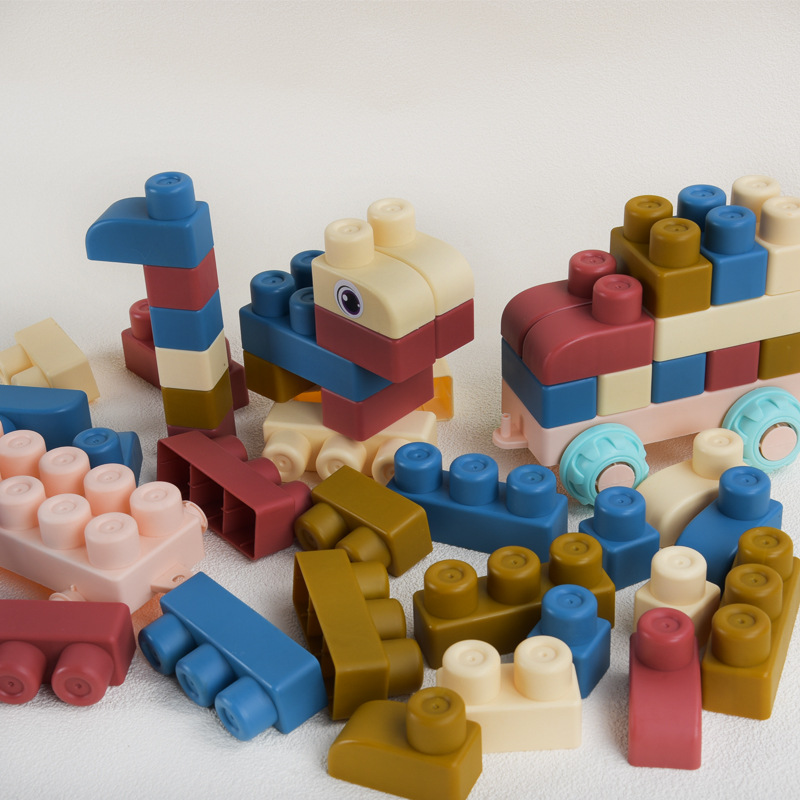 DIY ベビーソフトラバー大きな粒子レンガモデルのおもちゃ安 - Kids Nature Education のレビューと価格