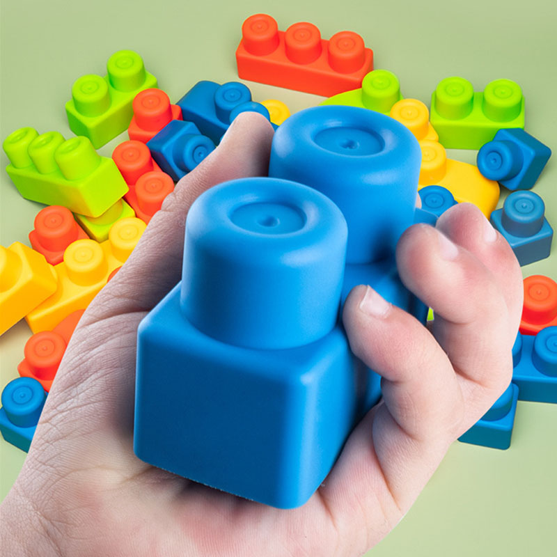 DIY ベビーソフトラバー大きな粒子レンガモデルのおもちゃ安 - Kids Nature Education のレビューと価格