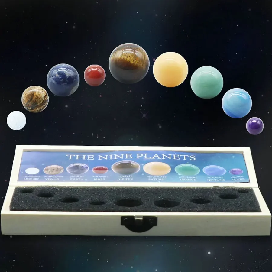 9 惑星太陽系クリスタル球ボールキット宝石球銀河宇宙モデル天 - Solar System Model のレビューと価格