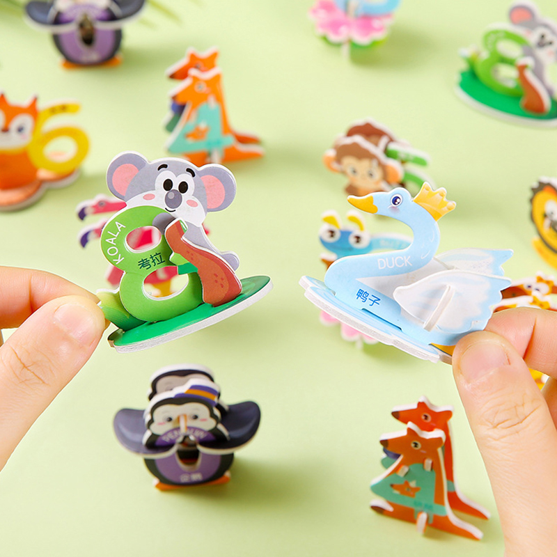 20 個漫画動物泡パズル 3D 知育玩具子供の誕生日パーティ - Number Puzzle Foam のレビューと価格