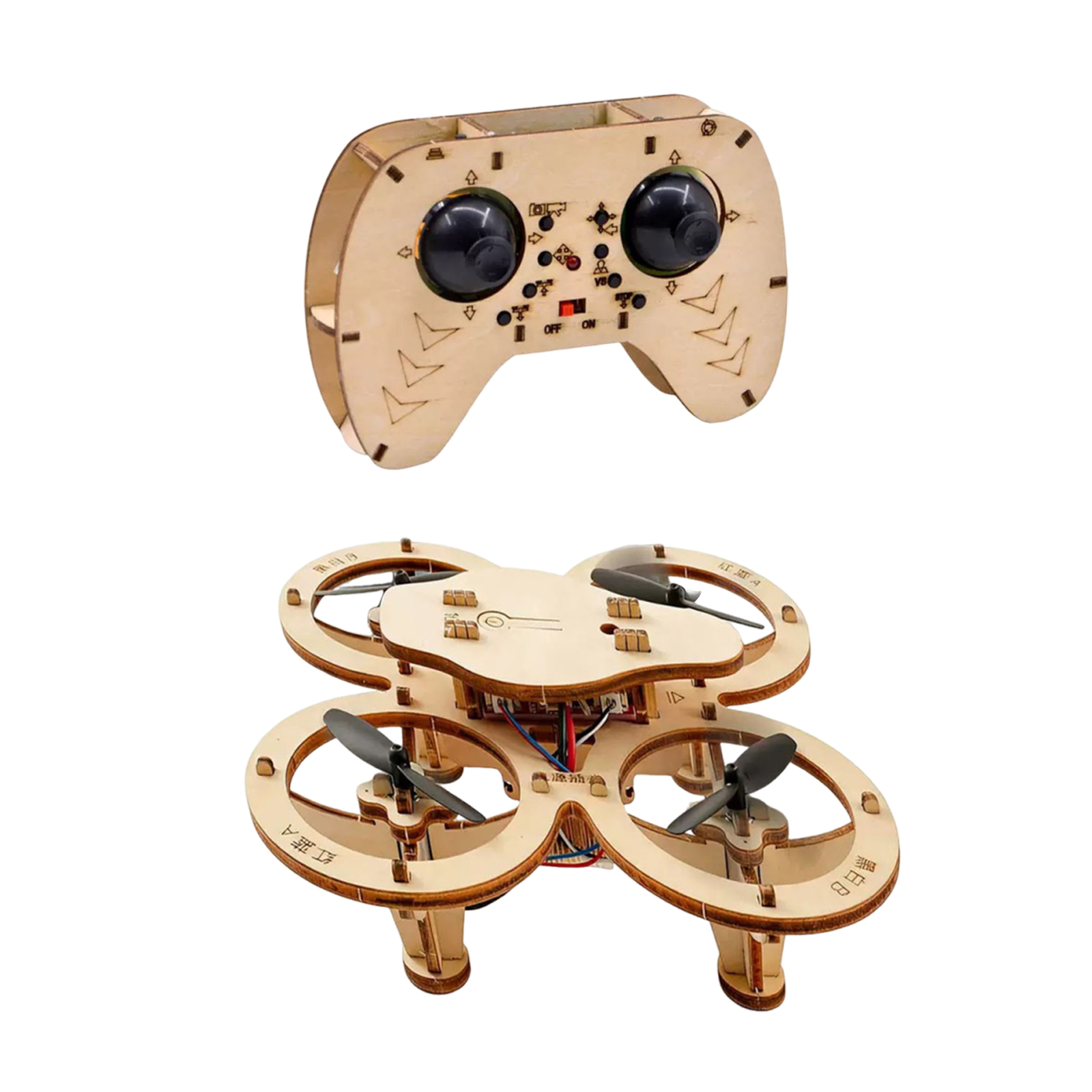 天然木製DIYドローンモデルキット 2.4G RCクアッドコ - Kids Nature Education のレビューと価格