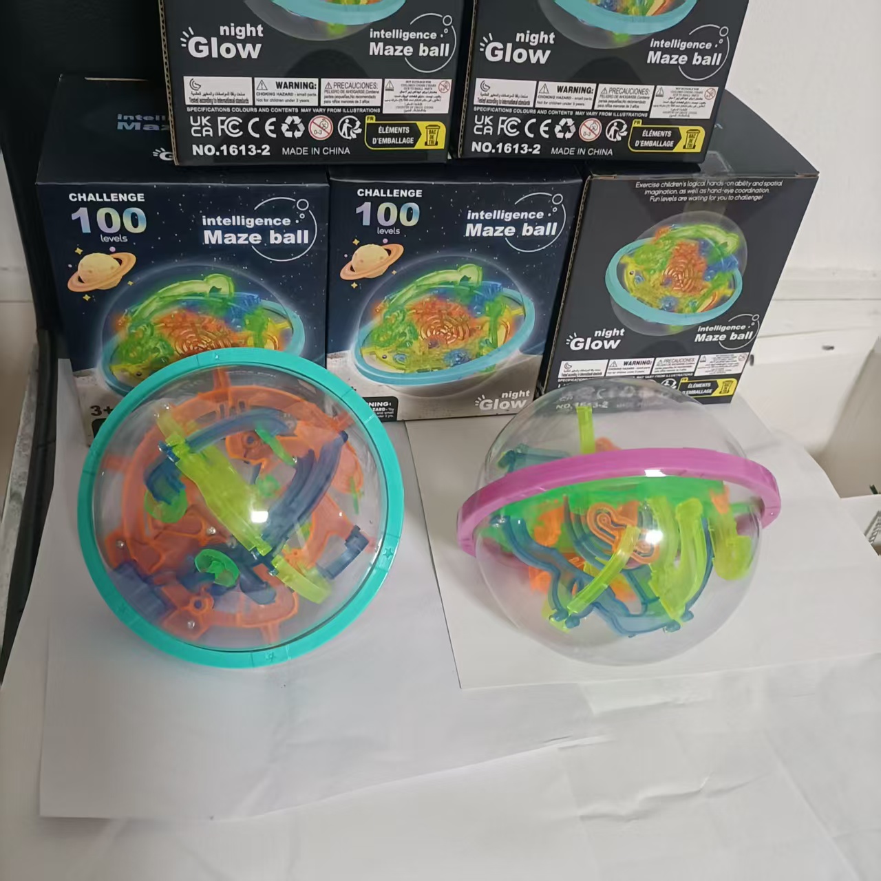 暗闇で光る3D迷路ボール、子供向け教育パズルおもちゃ、100 - Kids Education Level のレビューと価格