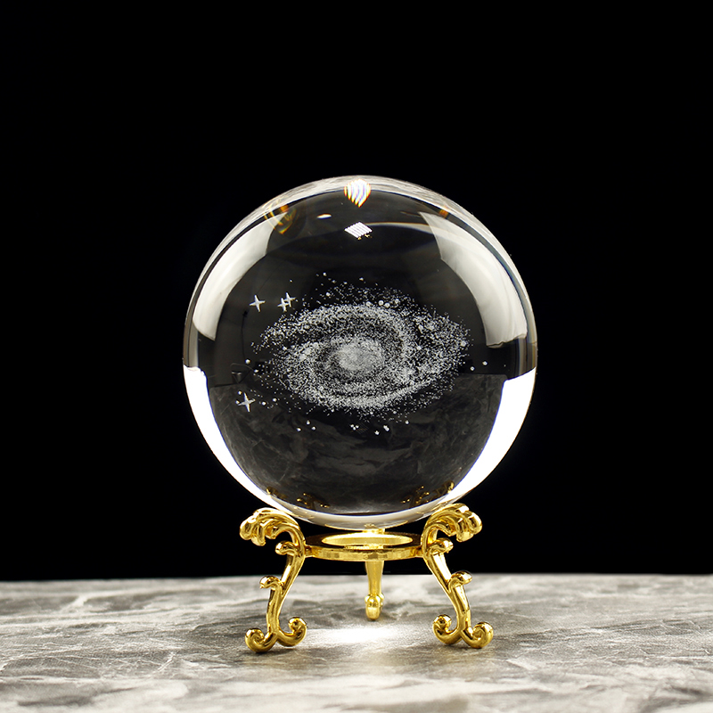 80 ミリメートル天の川銀河クリスタルボール 3D レーザー - Solar System Model のレビューと価格