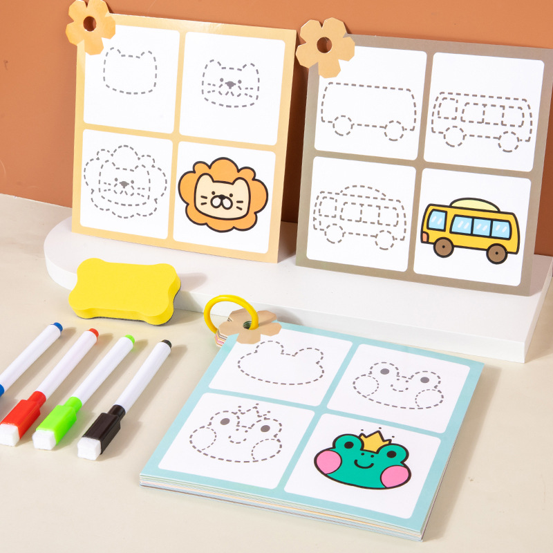 モンテッソーリ-子供向けのドローイングおもちゃ,段階的,ペン - Kids Education Steps のレビューと価格