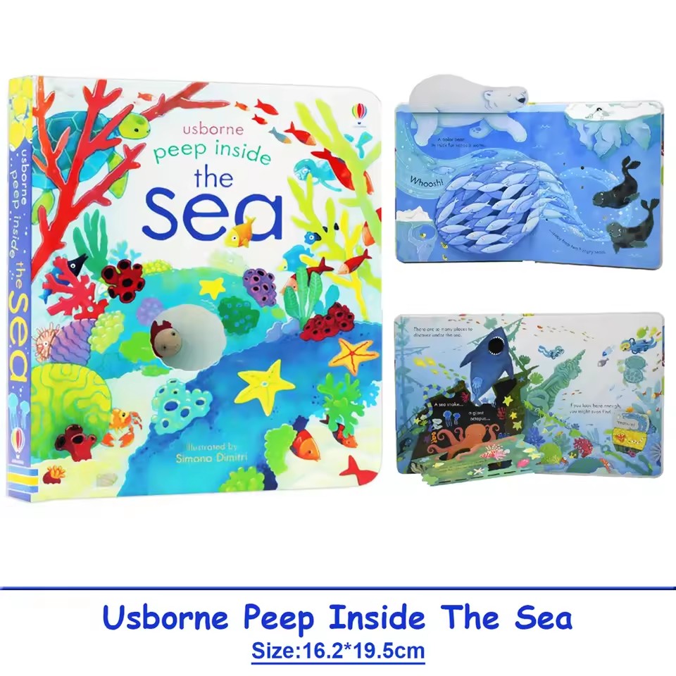 Usborne 海の奥深くを見る 子供向け教育英語本 3D  - Kids Nature Education のレビューと価格
