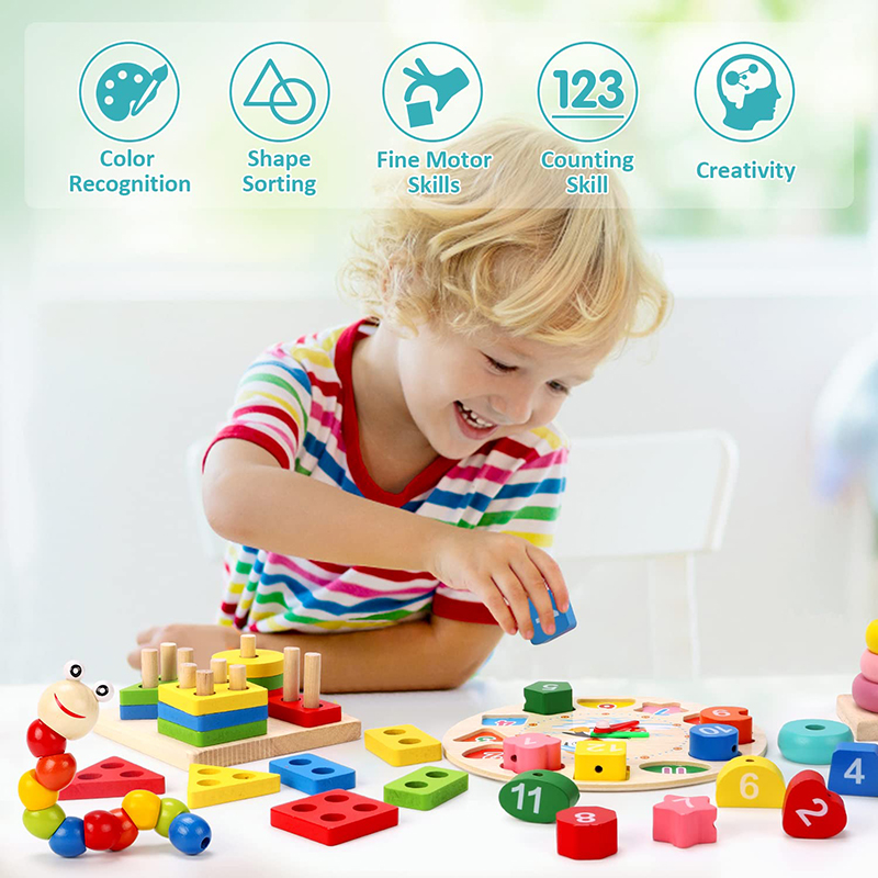 モンテッソーリ-赤ちゃん,子供向けの木製おもちゃ,教育ゲーム - Kids Nature Education のレビューと価格