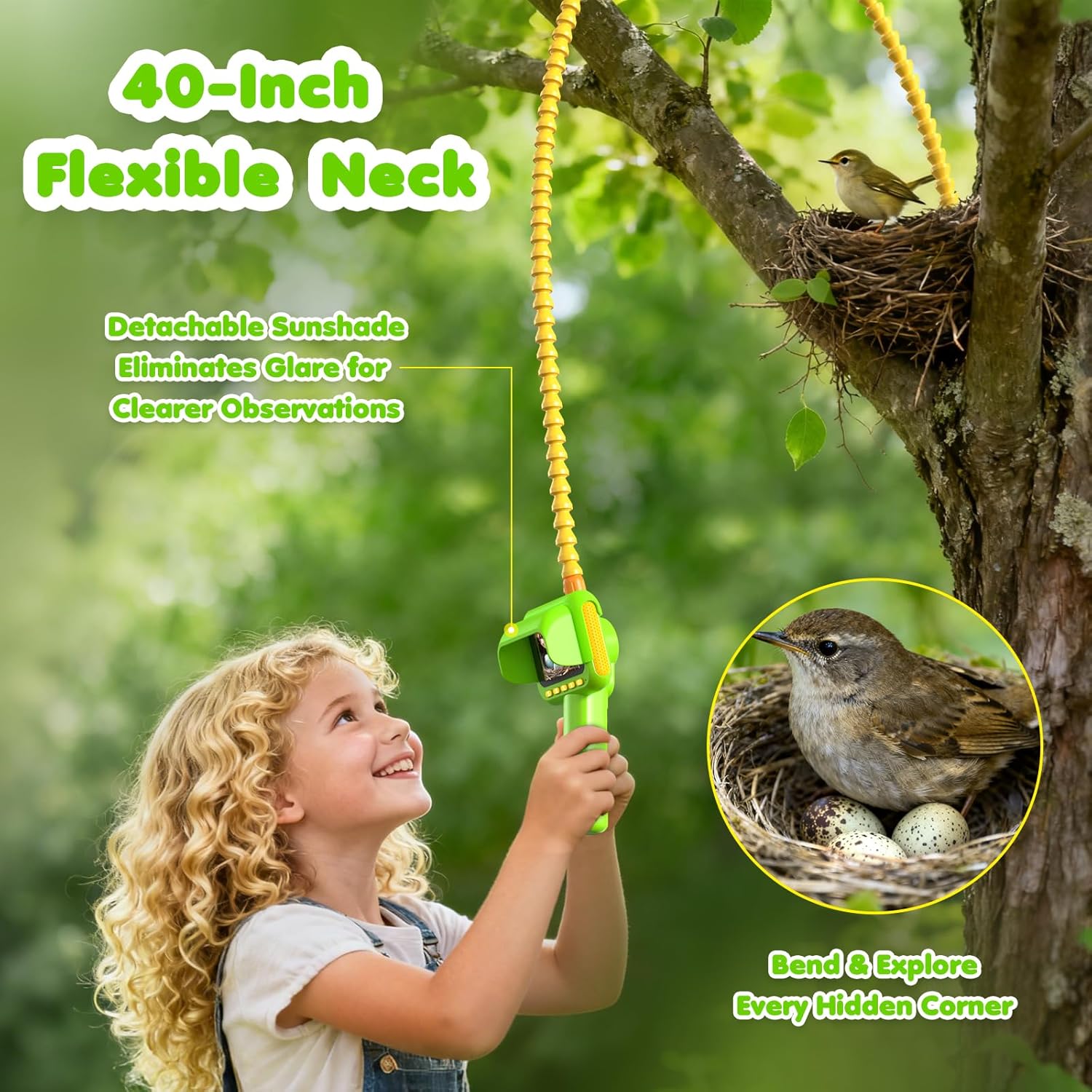 子供用内視鏡、ライト付きボアスコープスネークカメラおもちゃ、 - Kids Nature Education のレビューと価格