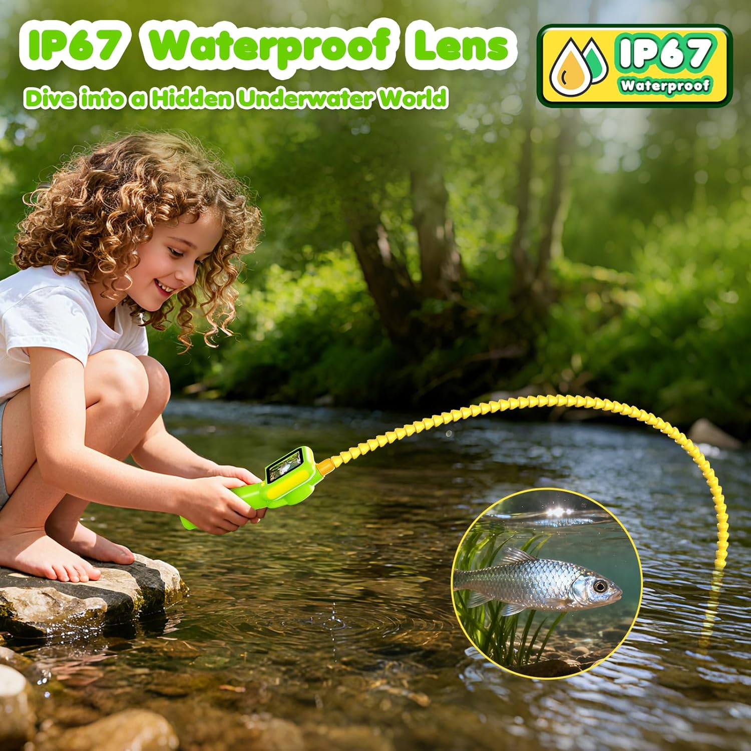 子供用内視鏡、ライト付きボアスコープスネークカメラおもちゃ、 - Kids Nature Education のレビューと価格